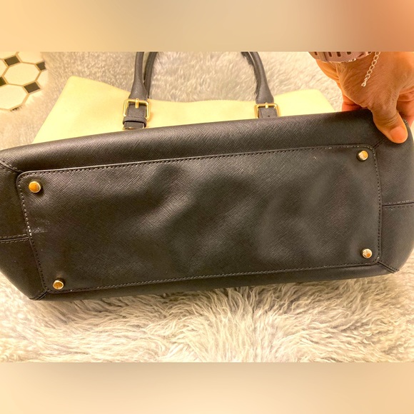 Kate Spade Cove Street Airel Colorblock Cow Leather Tote, Pebble/black - Picture 7 of 16